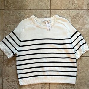 Abercrombie Striped short sleeve sweater